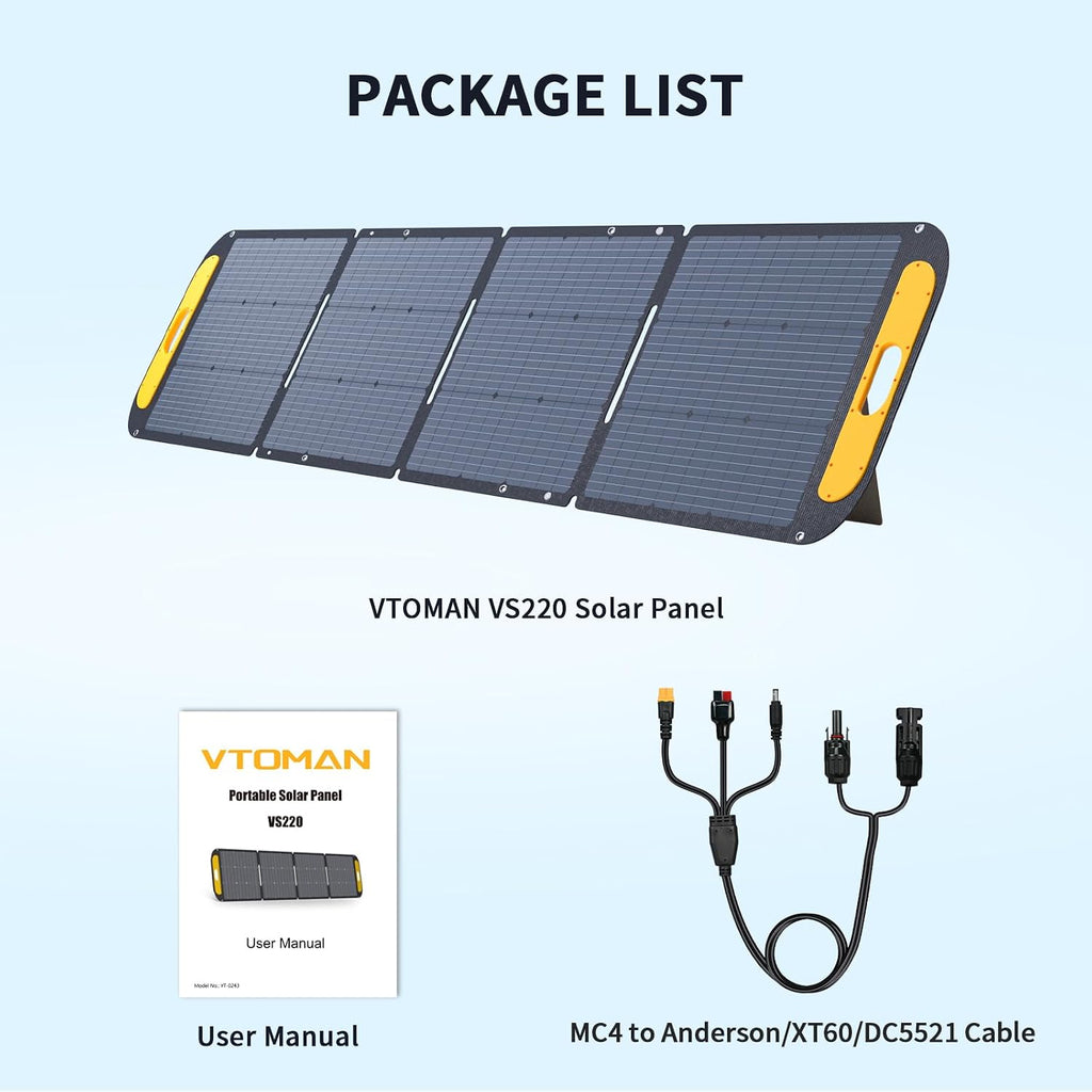 VTOMAN Jump 1800 Portable Power Station with 200W Solar Panel, 1548Wh Battery 1800W AC Outlets (3600W Peak) /100W USB-C Output Fast Charge, Large Solar Generator for Outdoor, Camping, Backup