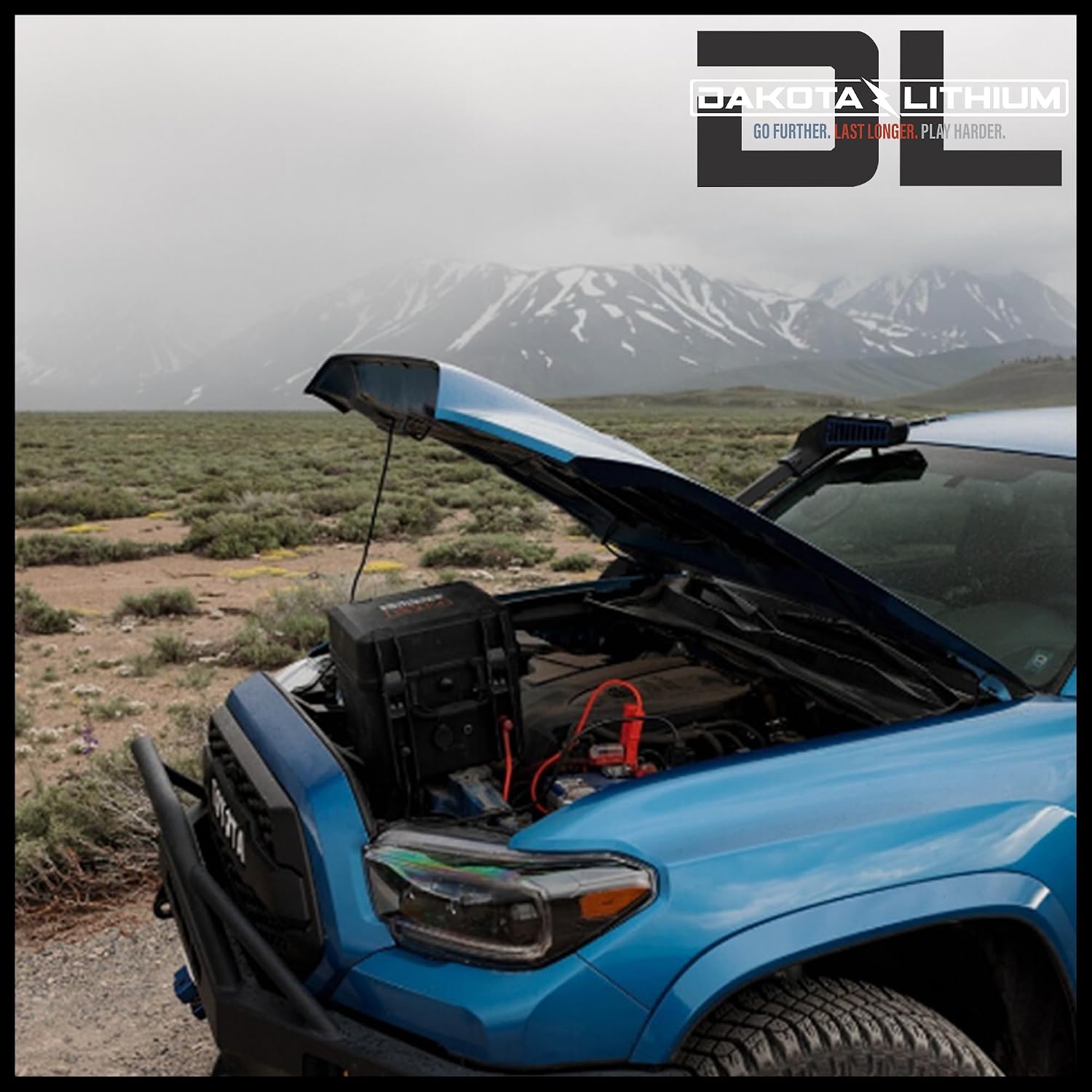 Dakota Lithium - 12V 60Ah Dual Purpose Power Box and 1000CCA LiFePO4 Deep Cycle Starter Battery with Inverter - 11 Year USA Warranty - DC, and USB Ports - Waterproof - 12v 10amp Charger Included