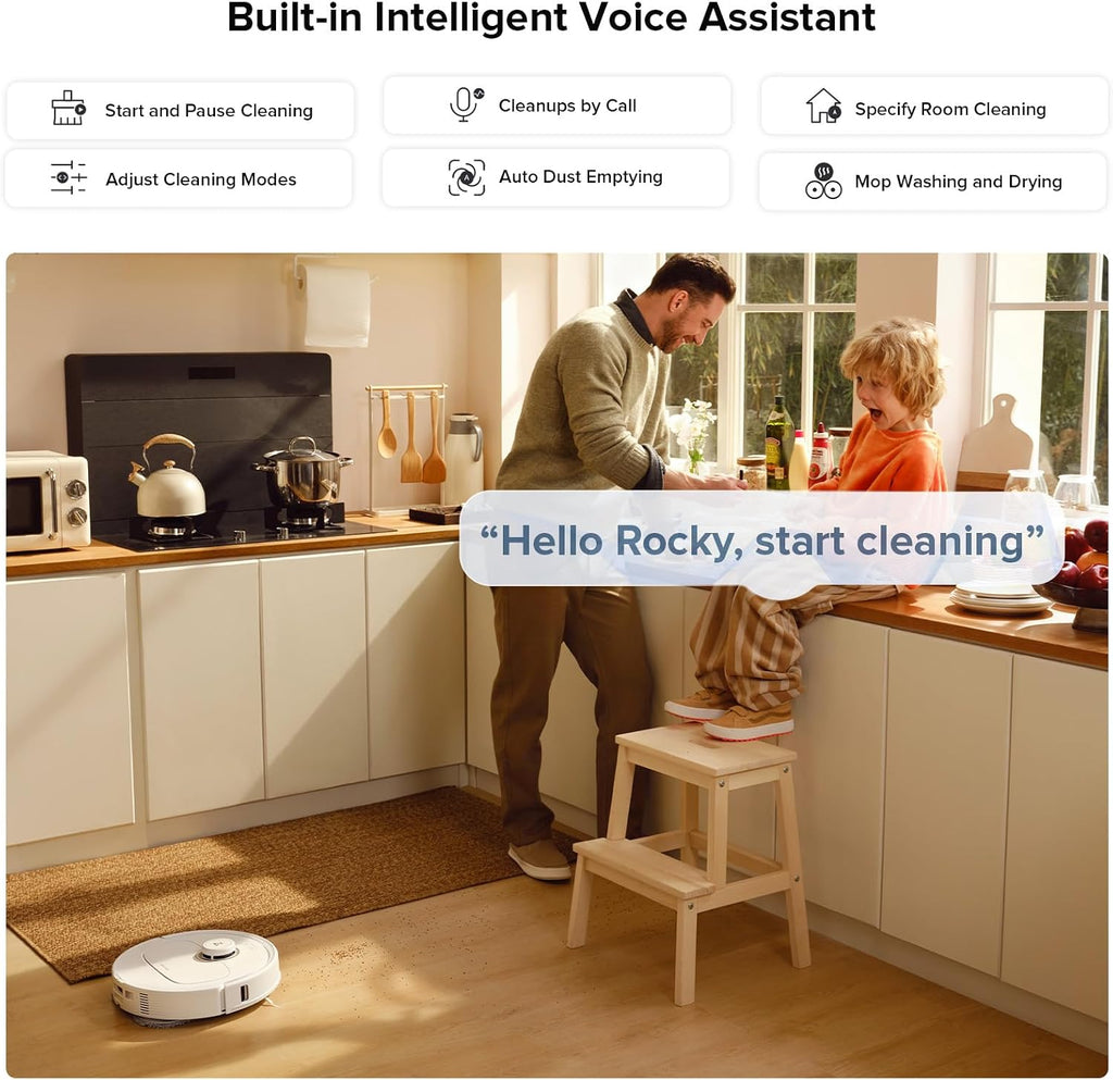 roborock S8 MaxV Ultra with Refill & Drainage System Robot Vacuum and Mop, Check Installation Space First, FlexiArm Design, Auto Mop Wash&Dry 10000Pa Suction, Obstacle Avoidance, 20mm Auto Mop Lifting