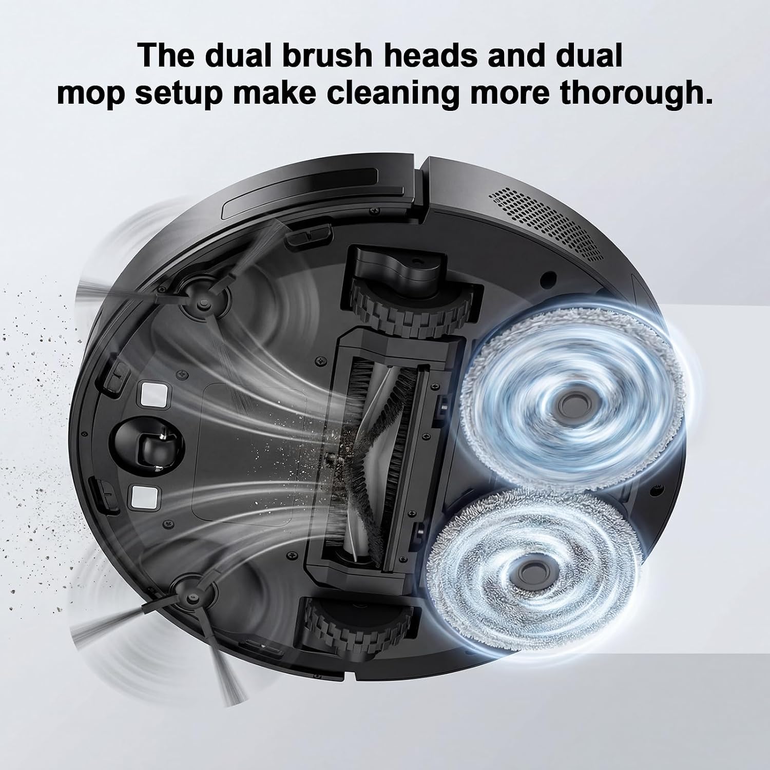 Self-Emptying Robot Vacuum Cleaner, Robot Vacuum and Mop, FlexiArm Edge Mopping, 5000Pa Suction, Dual Zero-Tangle System, Smart Obstacle Avoidance (F77PRO)