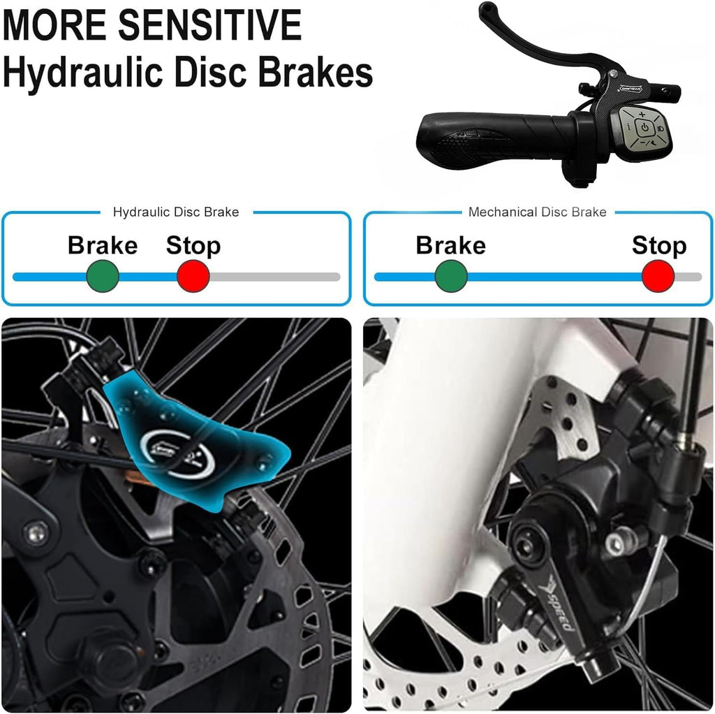 TUTTIO Adria26 5000W/6000W Dual Motor Ebike, 40-46MPH Electric Bike for Adults, 26' x 4' Fat Tire Electric Mountain Bike, 52V 25AH E-Bike Full Suspension Electric Dirt Bike for Off-Road Hunting