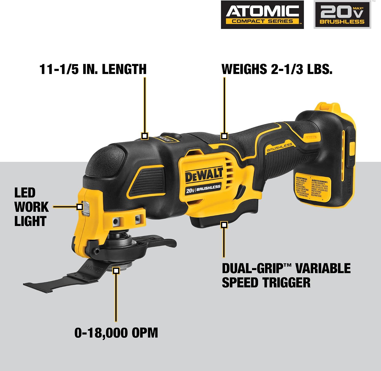 DEWALT DCK489D2 ATOMIC 20V MAX* Brushless Cordless 4-Tool Combo Kit