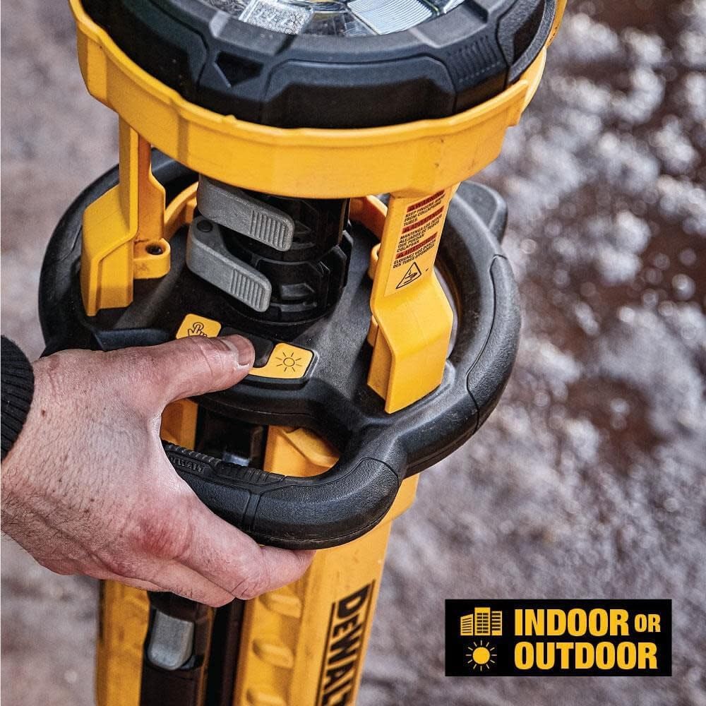 DEWALT 20V MAX LED Work Light with Stand, Tripod Light, 3000 Lumens of Brightness with 3 Modes, Tool Only (DCL079B)
