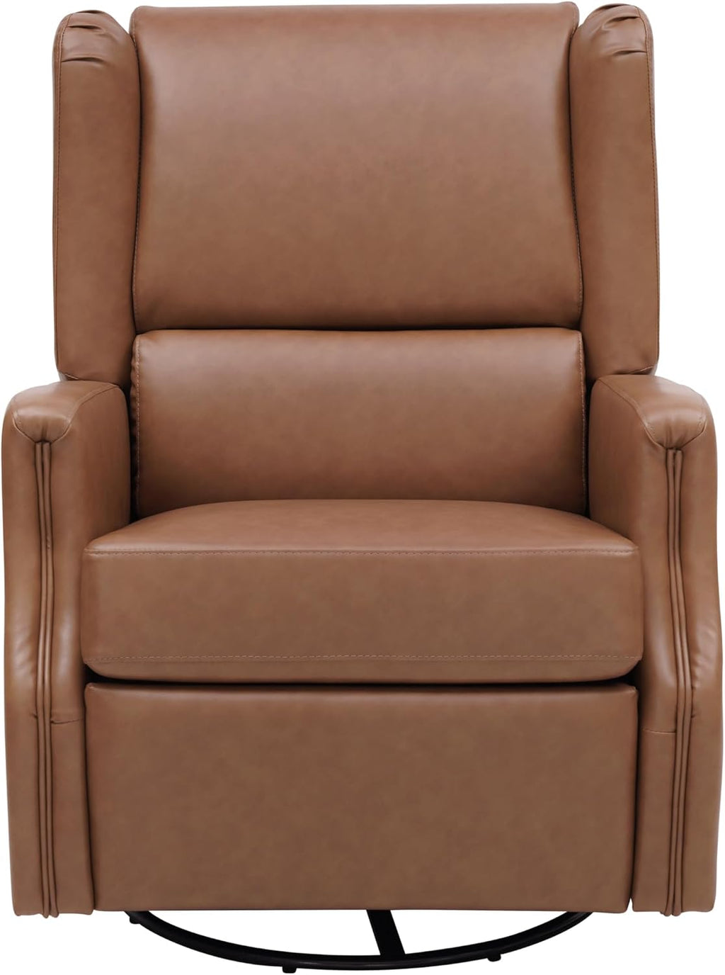 Flash Furniture Omma Swivel Glider Rocking Recliner, Manual Wingback Recliner with 360 Degree Swivel, for Living Room, Bedroom, or Nursery, Cognac LeatherSoft