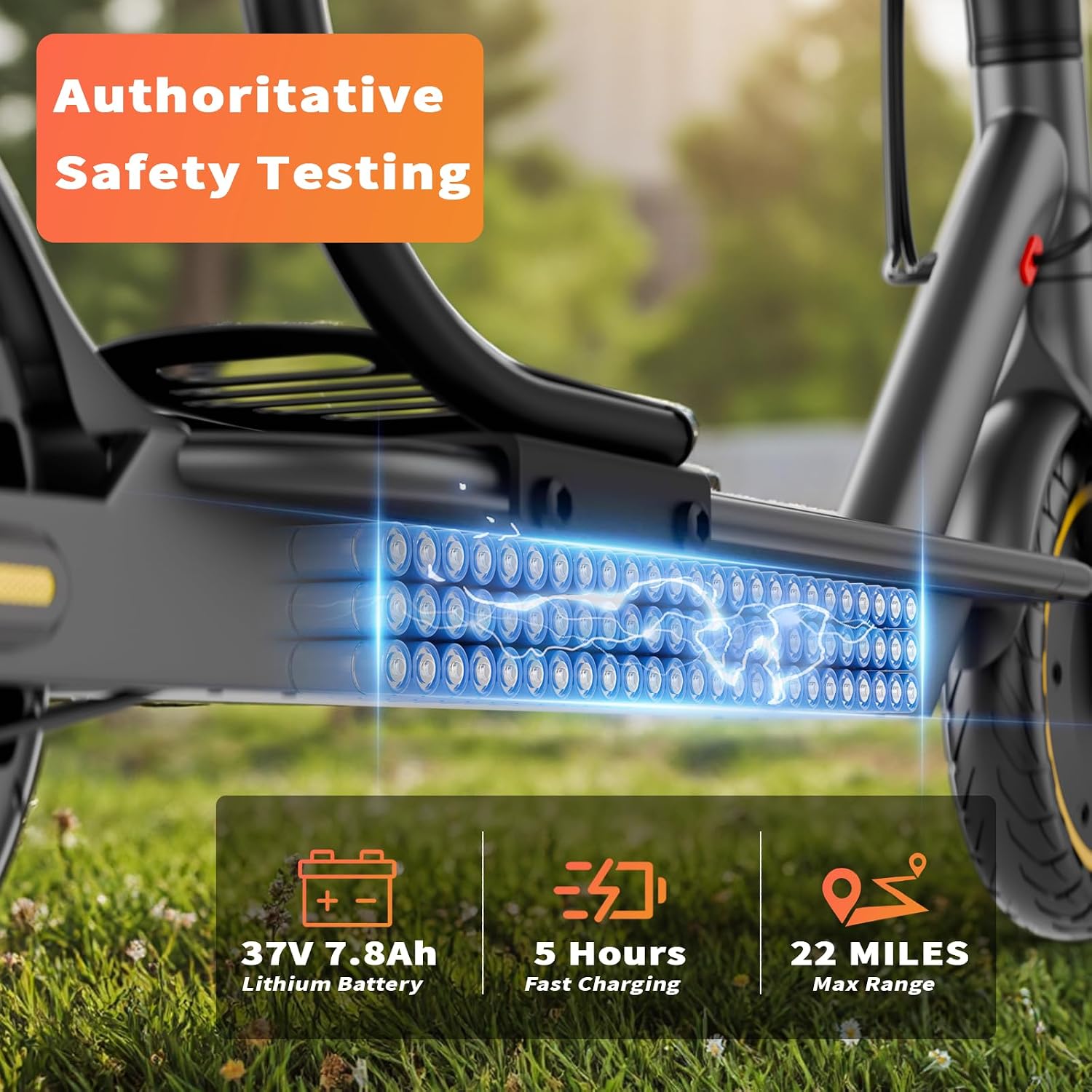 Qlaway Electric Scooter for Adults, 350W/500W Motor, 16-22 Miles Range, 8.5'/10' Solid Tires, Dual Braking & Suspension, Folding Portable Commuting E-Scooter with App