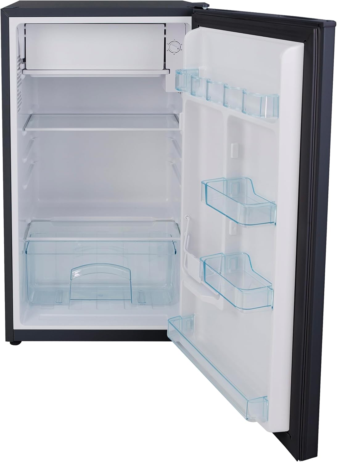 Avanti 3.3 Cu. Ft. Mini Fridge Compact Refrigerator with Adjustable Temperature, Removable Shelves, Chiller Compartment wiith Flush-Back Design, 3.3 cu.ft., Black