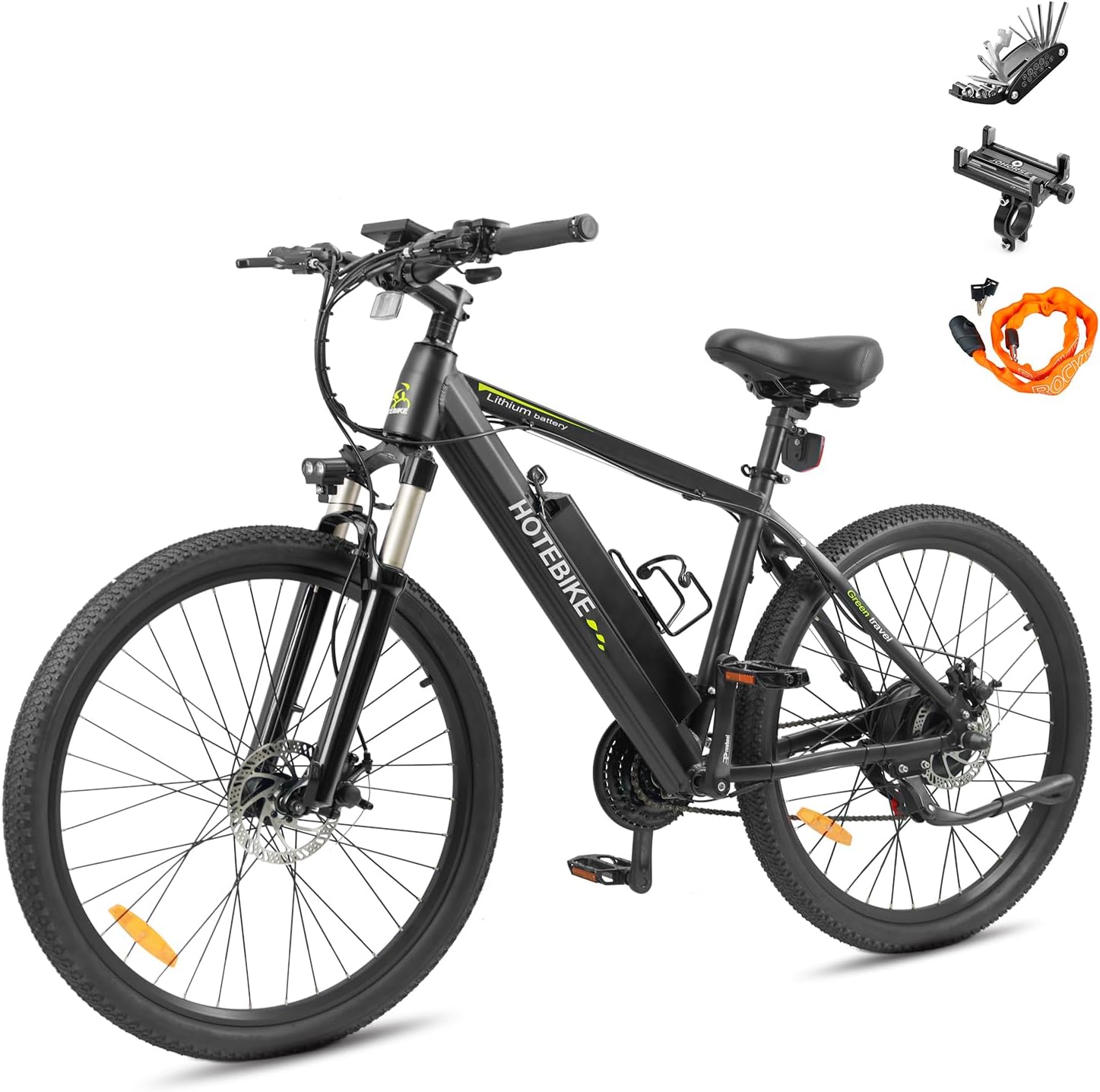 HOTEBIKE Electric Bike for Adult 750W Electric Mountain Bike 48V 13AH Removable Battery Ebike with Suspension Fork Aluminium Frame, Professional 21-Speed Gears