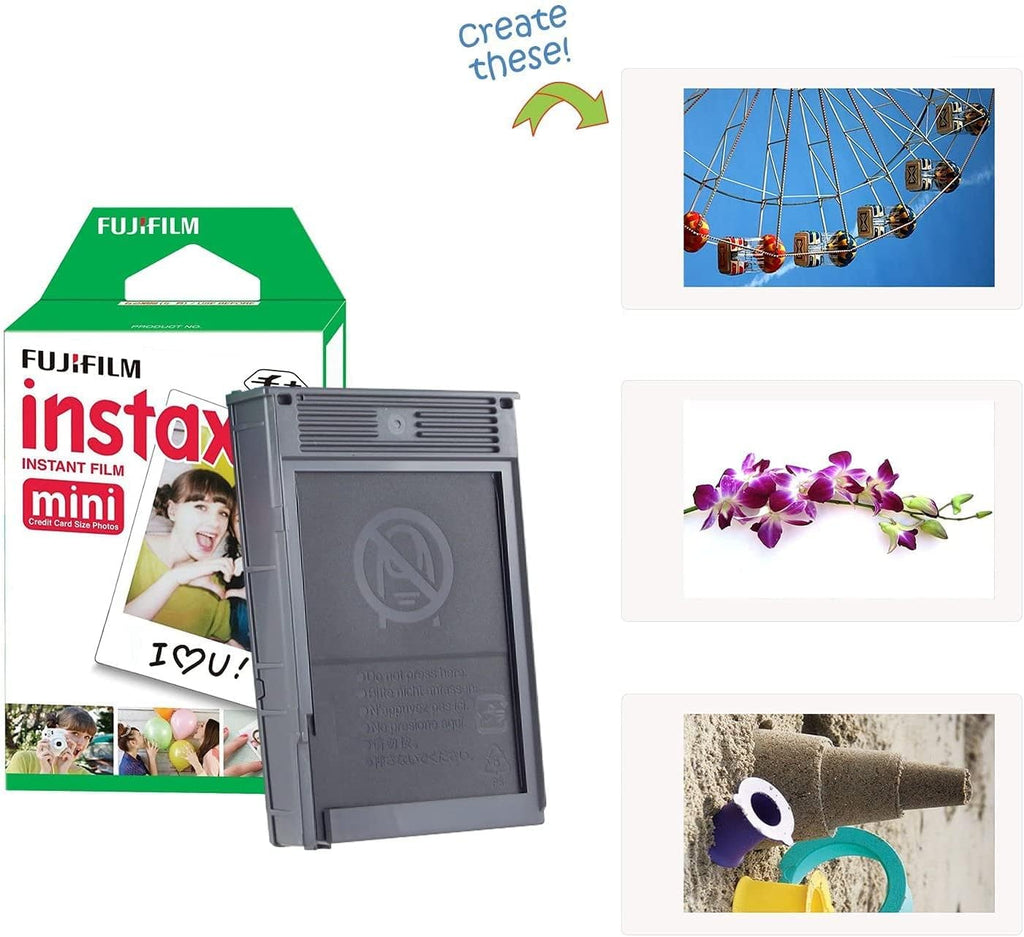 Fujifilm Instax Mini 11 Instant Camera Lilac Purple + Fuji Film Value Pack (40 Sheets) + Shutter Accessories Bundle, Incl. Compatible Carrying Case, Quicksand Beads Photo Album 64 Pockets