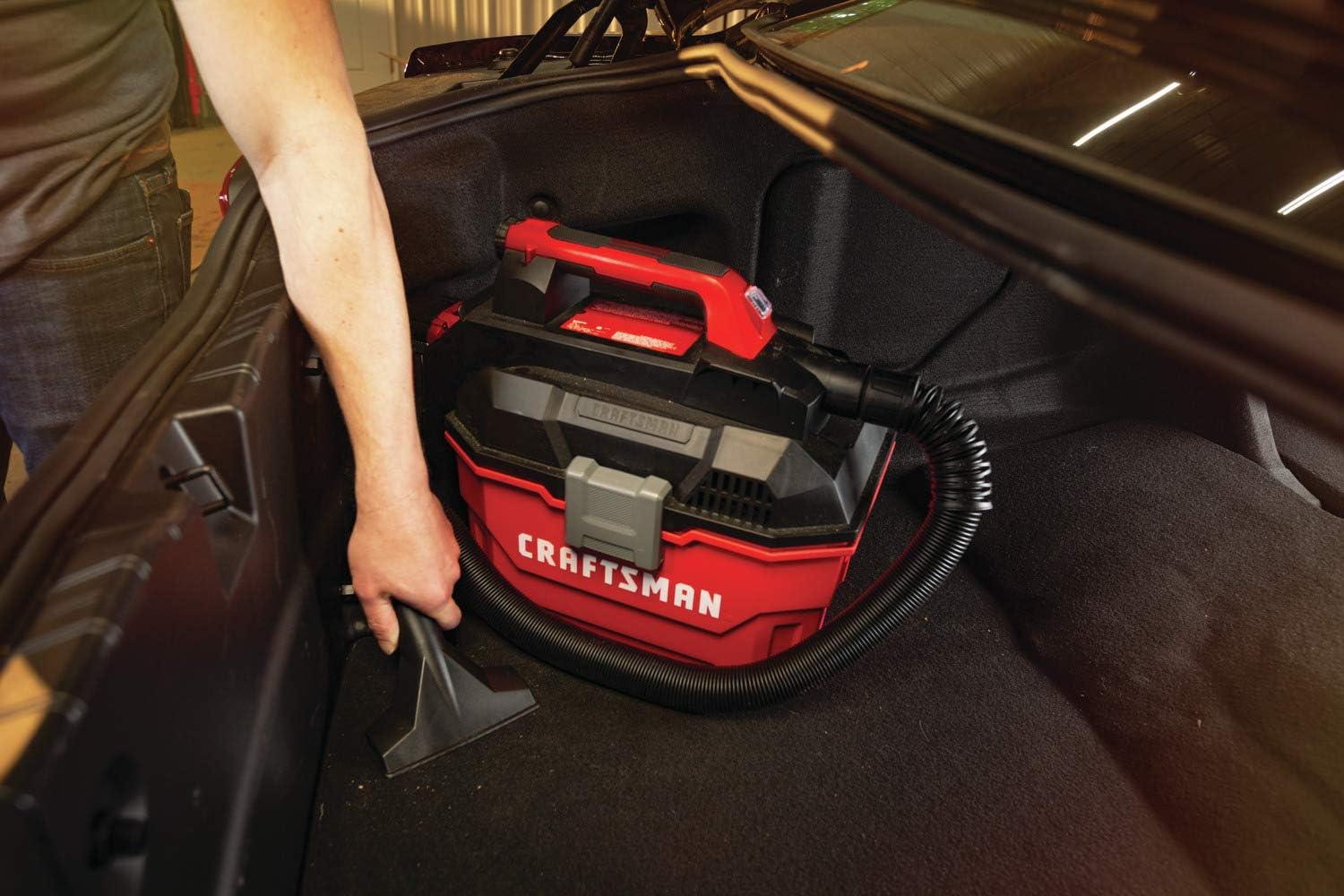 CRAFTSMAN V20 Cordless Vacuum Cleaner, Shop Vac Wet/Dry, 2 Gallon, 7ft Hose, Bare Tool Only (CMCV002B)