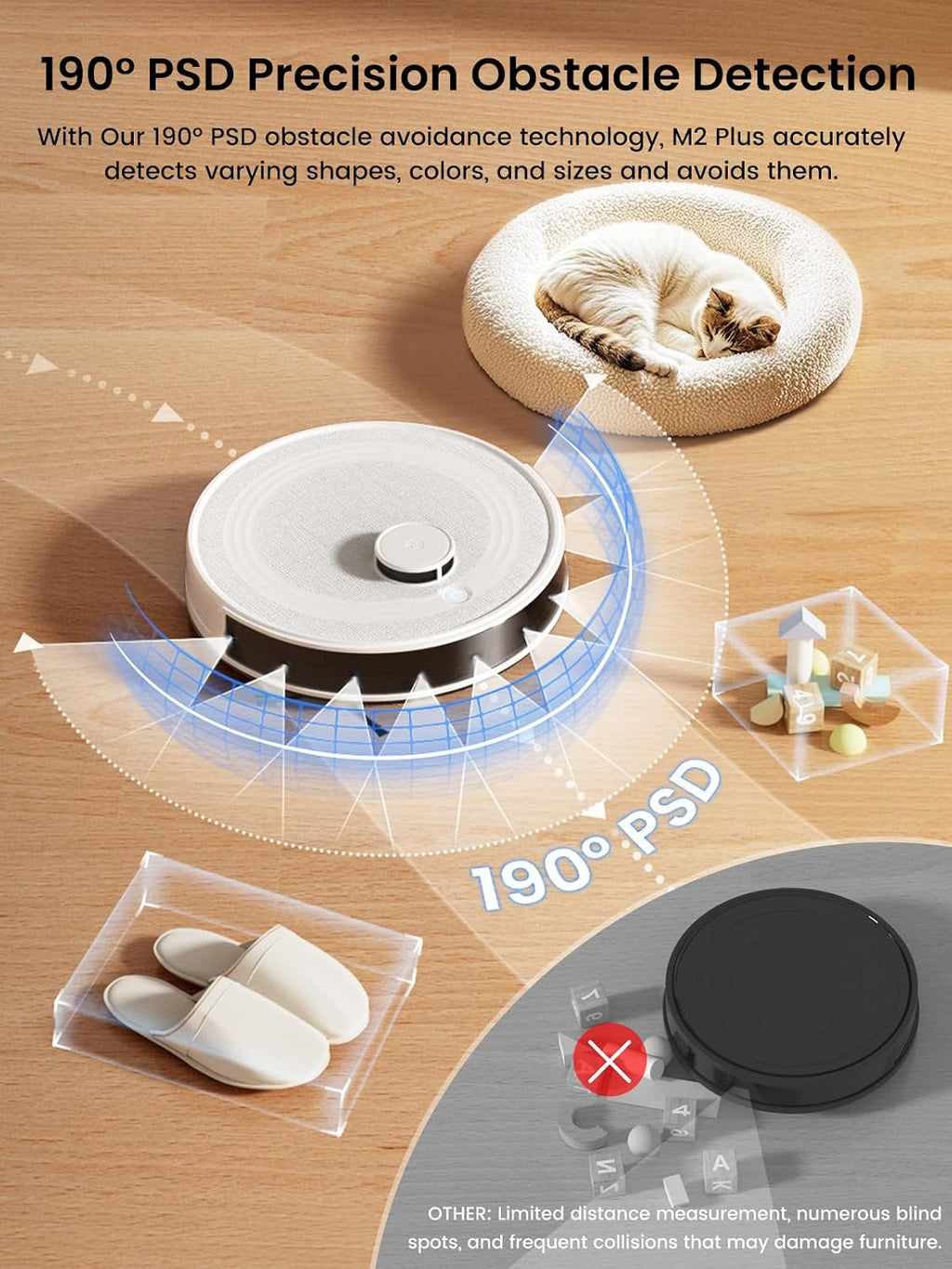 Lefant LiDAR Robot Vacuum and Mop,75-Day Self-Emptying,6000Pa Powerful Suction,Customized Cleaning,Home Mapping, 140 Min Runtime, Roller Brush for Carpet,2.4G/5G WiFi/Alexa/APP/iWatch,M2 Plus