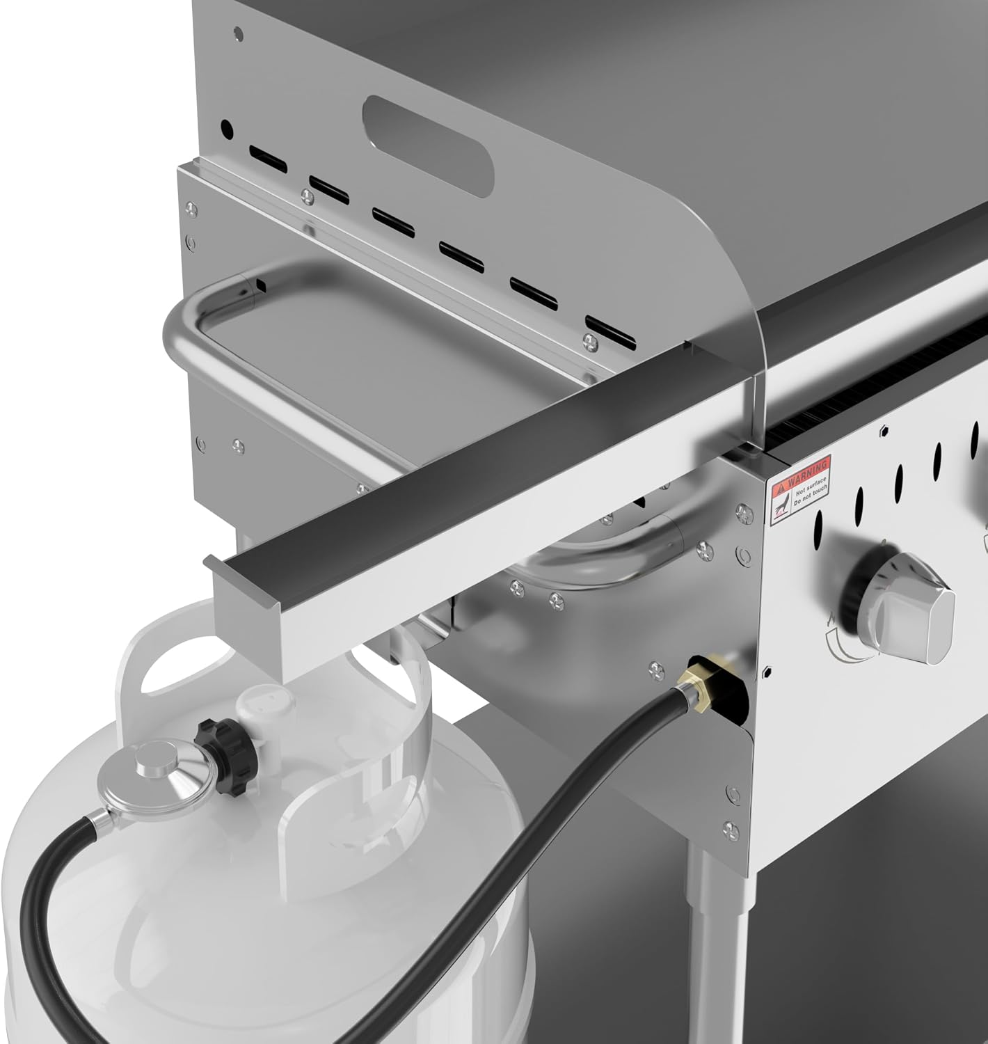 36 in. Commercial Outdoor Propane Grill with Griddle in Stainless-Steel, ETL Listed (CGKIT3-36G)