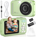 Digital Camera for Kids, WITYEAH 48MP FHD 1080P Point and Shoot Digital Cameras with 16X Zoom Anti-Shake, Compact Portable Cameras for Photography, for Boys Girls Teens Beginners,Green
