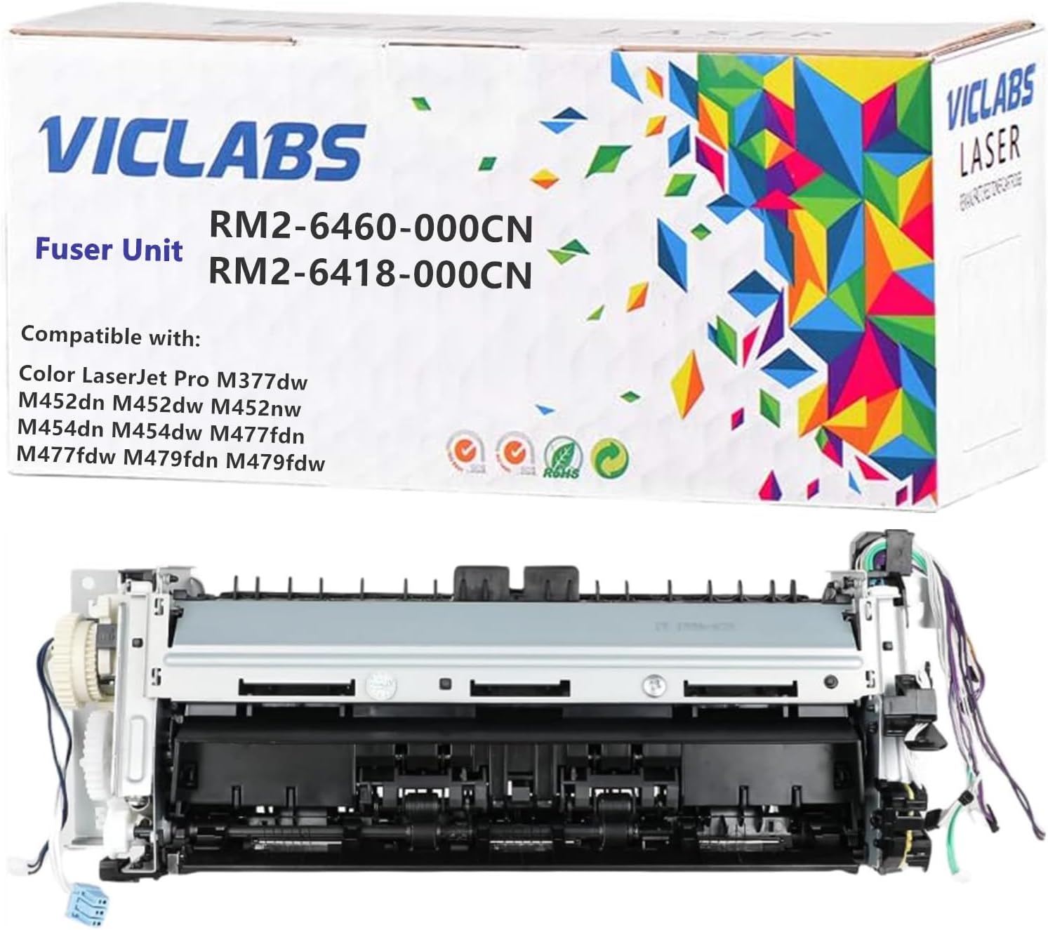 RM2-6418-000CN fuser Unit Replacement for HP RM2-6460-000CN RM2-6418-000CN fuser Unit for use in HP Color LaserJet Pro M452dn M452dw M377dw M454dn M477fdn M479fdn Duplex Models Printers,110V