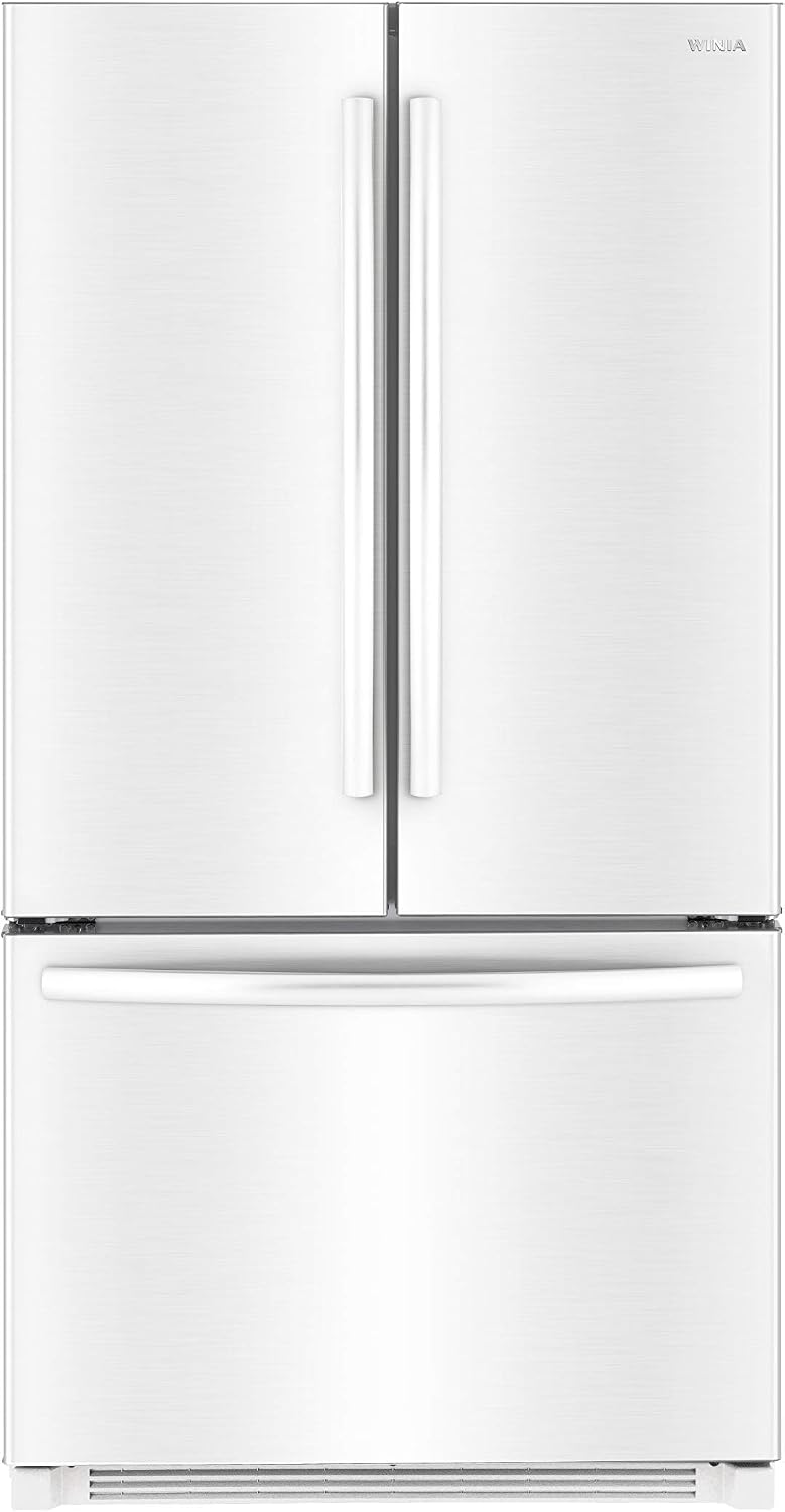 Winia WRFS26ABWD French Door Non-Dispenser Refrigerator, 26.1 Cu.Ft, White