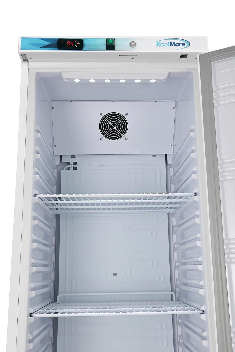 KoolMore 12 Cu. ft. Commercial Reach in Refrigerator with Solid Door, ETL Listed in White