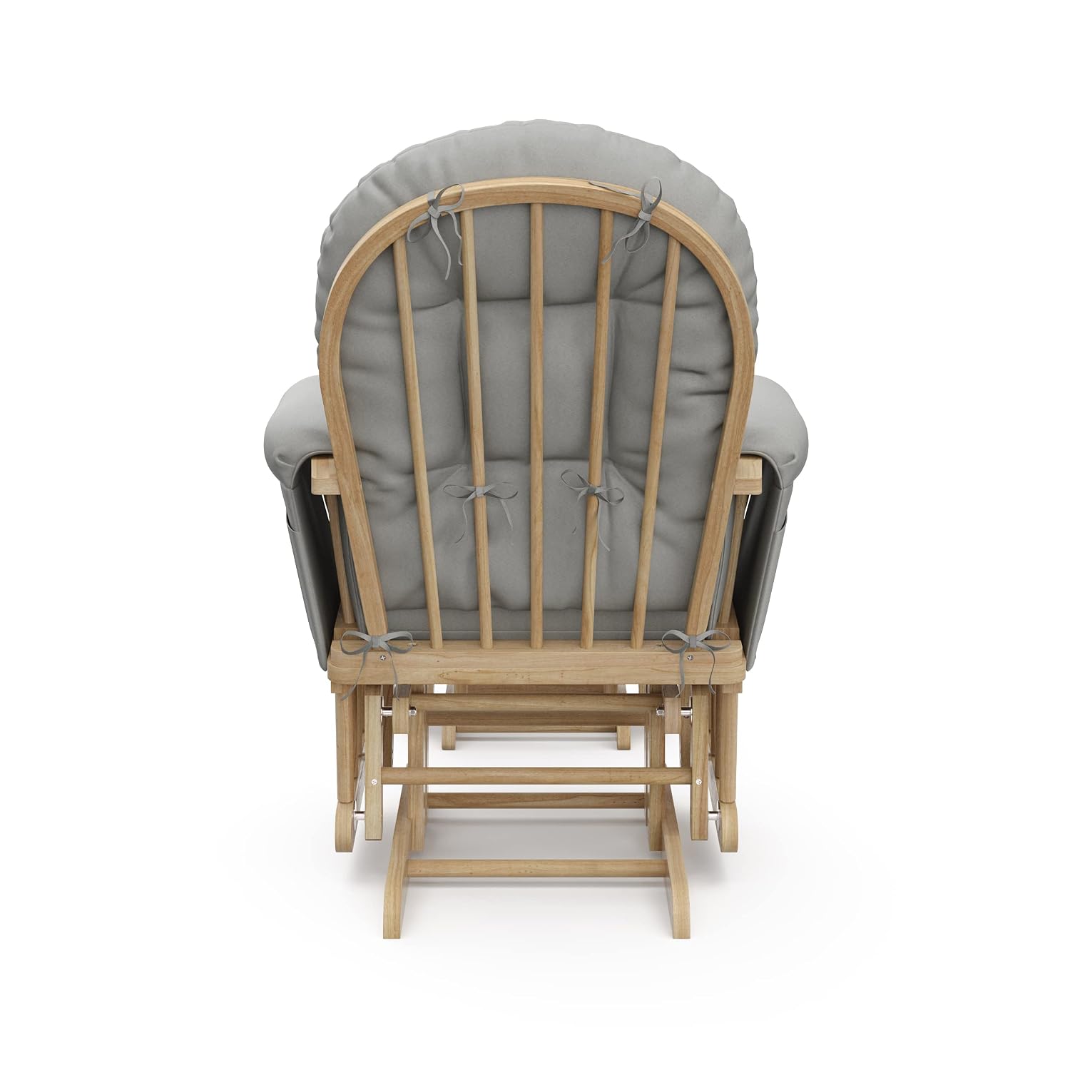 Storkcraft Premium Hoop Glider & Ottoman (Natural/Light Gray) — GREENGUARD Gold Certified Nursery Glider, Solid Wood Craftsmanship, Smooth-Gliding Nursery Chair and Ottoman, Award-Winning