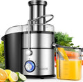 KOIOS 1300W Centrifugal Juicer Machines, High Juice Yield Juice Extractor with 3 inch Wide Feed Chute, Full Copper Motor & Titanium-Plated Filter, Easy Clean, 3 Speeds, BPA Free, Stainless Steel