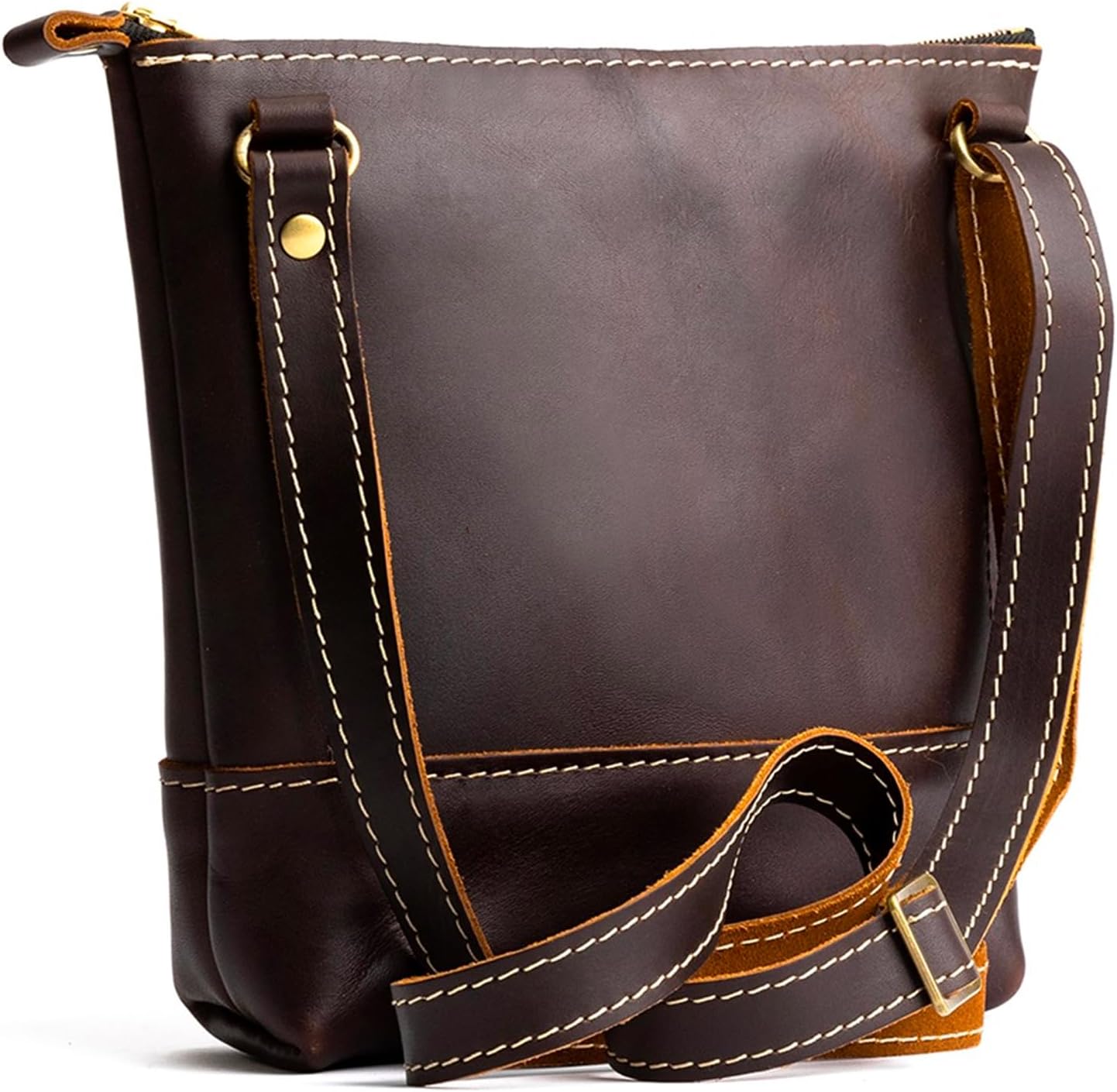 Portland Leather Goods Festival Bag – Lightweight Leather Crossbody Purse – Handmade from the Finest Full-Grain Hides