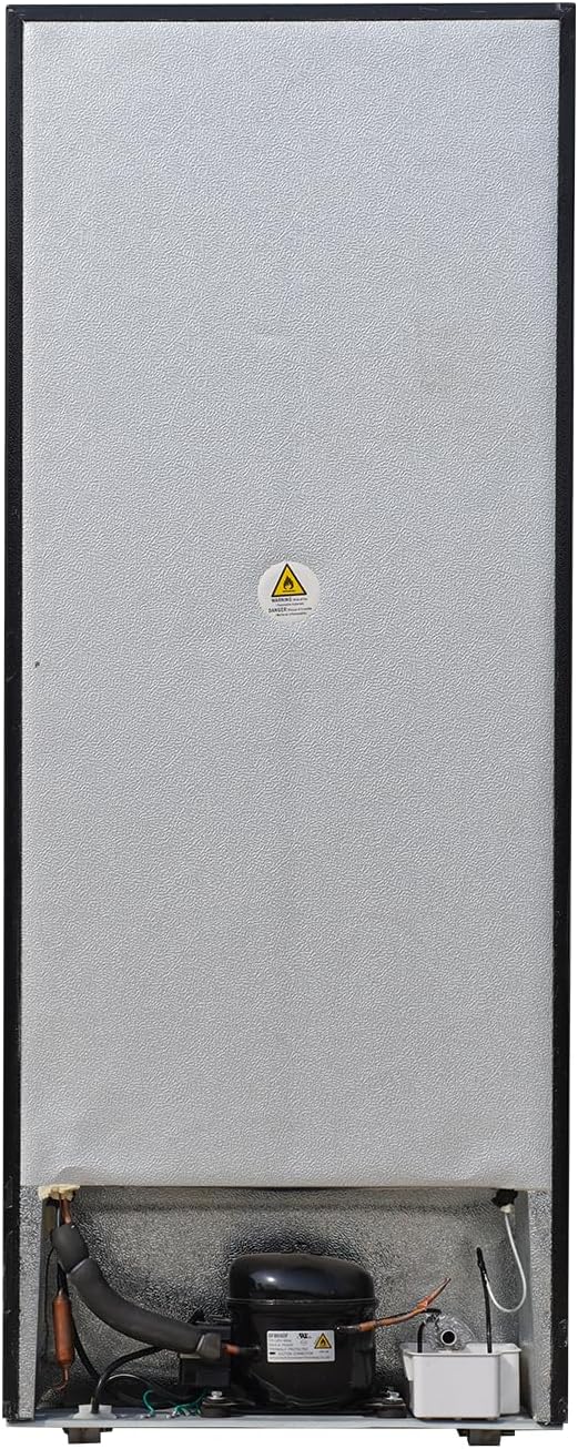Frigidaire 7.0 Cu. Ft. Upright Convertible Fridge/Freezer, Reversible Door, Removable Glass Shelves, Adjustable Controls, Platinum Finish