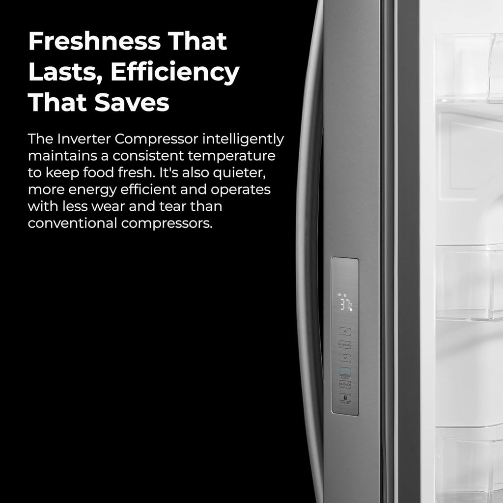 Kenmore 36' French Door Refrigerator with Freezer - Accela Chill, Adjustable Shelving, Dual Evaporator, ENERGY STAR Certified, 28.6 cu. ft. Capacity - Fingerprint Resistant Stainless Steel