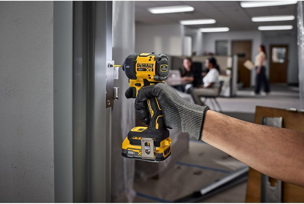 DEWALT 20V MAX 1/4 Inch Hydraulic Impact Driver,Quiet, Brushless Cordless XR Extreme Runtime, LED Halo Ring, Tool Only (DCF870B)
