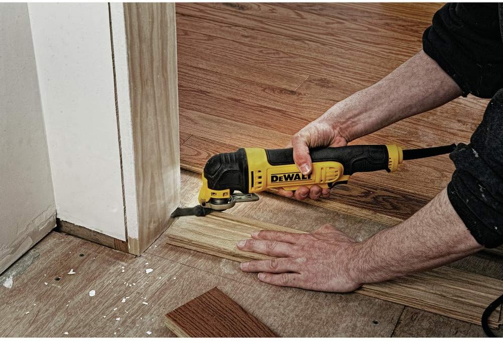 DEWALT Oscillating Tool, 3-Amp, Corded, Includes Wood Blades, Sandpaper and Tool Bag (DWE315K)