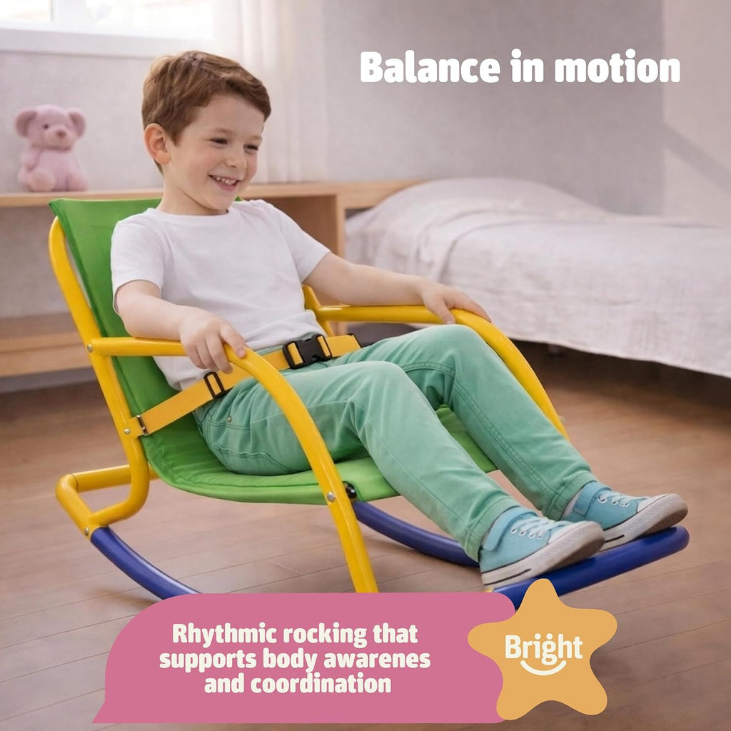 Bright Autism Rocking Chair for Kids (9-12 Years) - Sensory Rocker for ADHD and Special Needs. Great Therapy Tool for Calming Senses. for Sensory Room, Daycare and Playground. Indoor and Outdoor Play