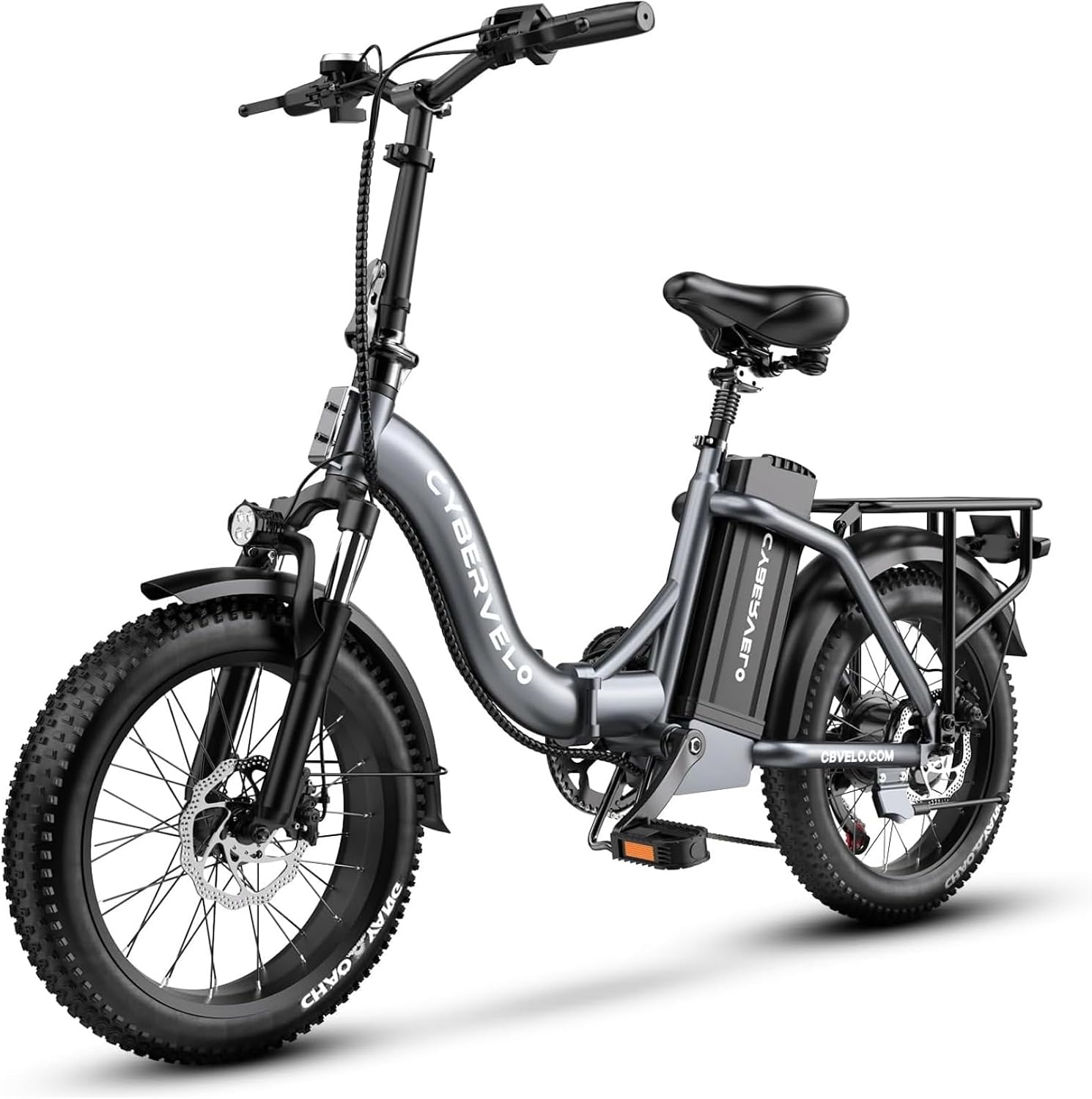 YorkE 1000W Folding Electric Bike, 48V 20AH Large Removable Battery E Bike, 30+MPH, 80 Miles Max Range, 20' Fat Tire Electric Bike for Adults, Adult Electric Bicycles for Commute, 7-Speed