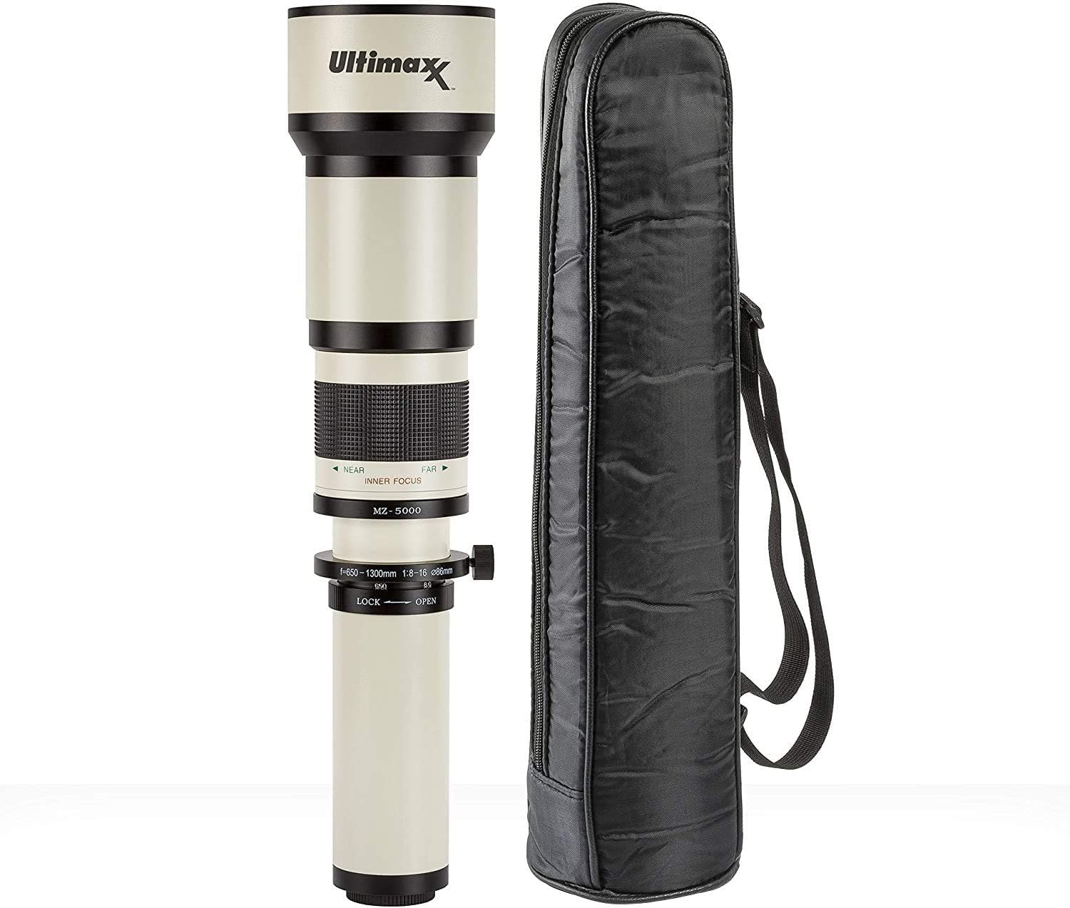 Ultimaxx 650-1300mm Telephoto Zoom Lens with Kit for Canon EOS Rebel T5, T5i, T6, T7 T6i, T6s, T7i, T8i, SL1, SL2, SL3, 60D, 70D, 77D, 80D, 90d; 6D, 7D, 7D II DSLR Cameras &More