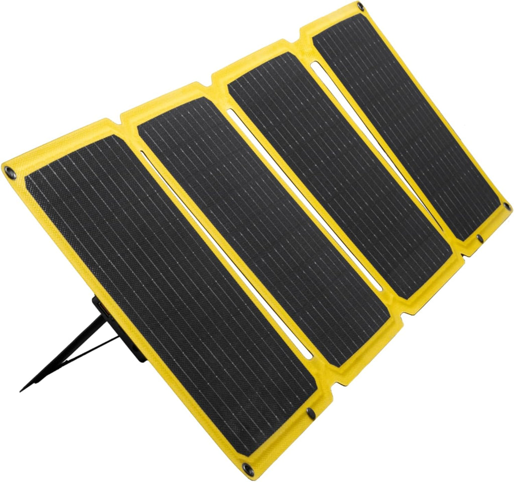 SunJack – 40 Watt Foldable Solar Panel, ETFE Waterproof Portable Solar Panel with Kickstands, USB-C PD30W, USB-A QC3.0, DC Output, Solar Panels for Camping, Hiking, Emergency Power