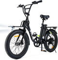isinwheel U7 E Bike for Adults Electric Bike with Dual Cargo Rack, 48V 1000W Peak Ebikes for Adults, 7 Speed Gear, 20mph Step Thru Cruiser Electric Bicycles, 20' × 3' Fat Tire Ebike