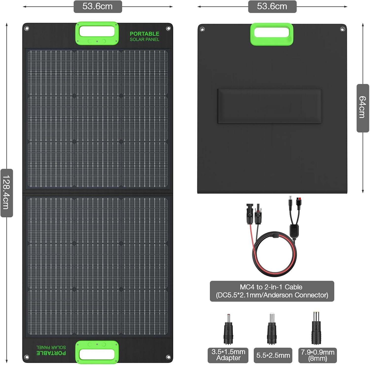 2400W Solar Generator with 2x100W Portable Solar Panels (ship separately), 1843Wh LiFePO4 Battery, Fast Charging, Portable Power Station for Home Backup Power, Camping,RVs