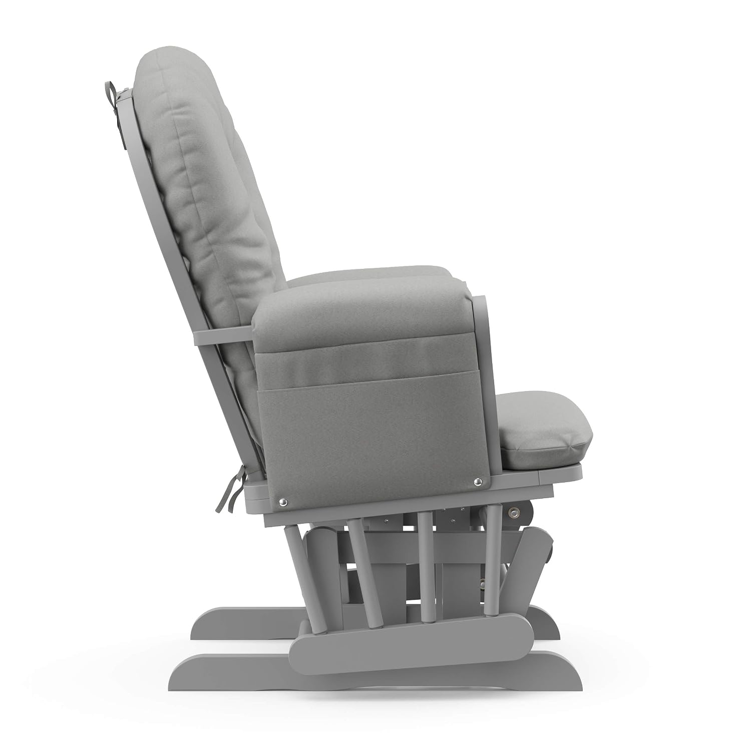 Storkcraft Premium Hoop Glider & Ottoman (Pebble Gray/Light Gray) — GREENGUARD Gold Certified Nursery Glider, Solid Wood Craftsmanship, Smooth-Gliding Nursery Chair and Ottoman, Award-Winning