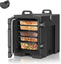 Food Warmer w/Wheels, 82Qt Hot Boxes for Catering, LLDPE Insulated Food Pan Carrier w/Handles, Stackable, Pans (NOT Included), Catering Food Warmers for Parties, Restaurant, Camping