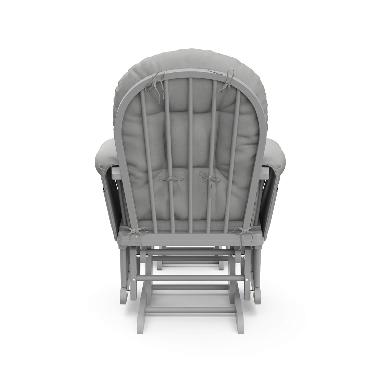 Storkcraft Premium Hoop Glider & Ottoman (Pebble Gray/Light Gray) — GREENGUARD Gold Certified Nursery Glider, Solid Wood Craftsmanship, Smooth-Gliding Nursery Chair and Ottoman, Award-Winning