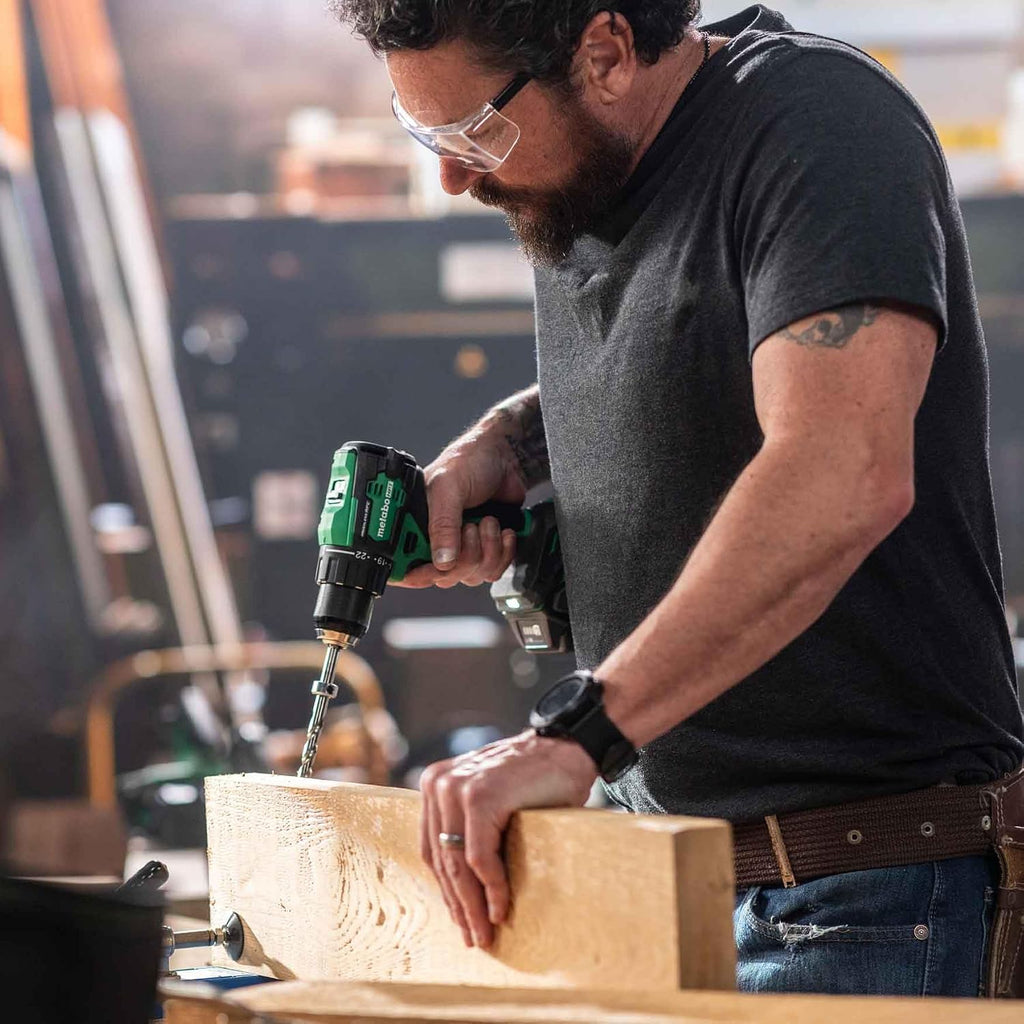Metabo HPT 18V MultiVolt 1/2' Cordless Brushless Driver Drill Kit, High Power Drill Set with Bag, 2 Lithium-Ion Metabo Batteries and Charger, Compact Lightweight Power Driver, DS18DEX