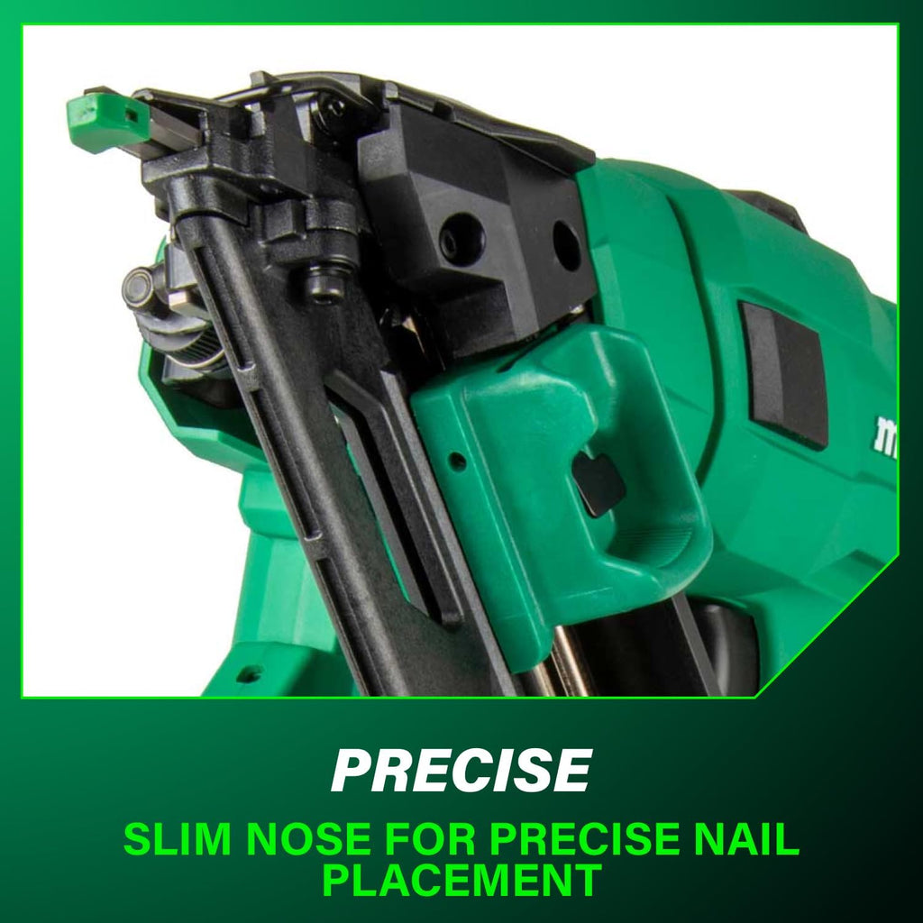 Metabo HPT 18V MultiVolt Brushless Pro 15-GA Angled Finish Nailer Kit, 15 Gauge Finish Nailer, Power Tool with 2.0Ah Lithium Ion Battery, 1-1/4' to 2-1/2' Nails, Powerful Brushless Motor, NT1865DAA