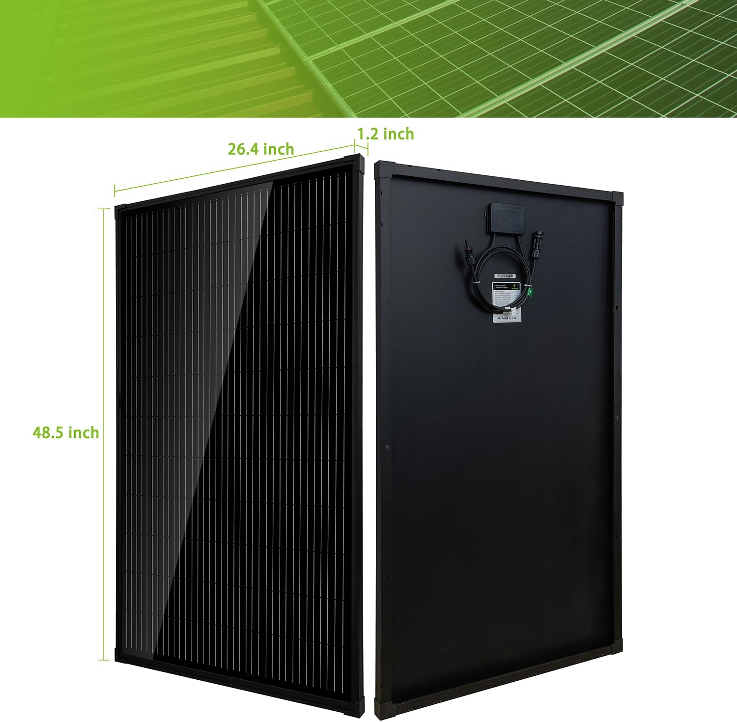 Topsolar Solar Panel 340W, 12 V/24V Monocrystalline Solar Panel PV Panel Off Grid Solar Power for Motorhome, Shed, Campervan, Caravan and Boat