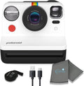 Polaroid Cameras Gen 2 Now I-Type Instant Film Camera, Film Photography, Print Instant Photo, Great As A Gift, Bundle with a Lens Cleaning Cloth