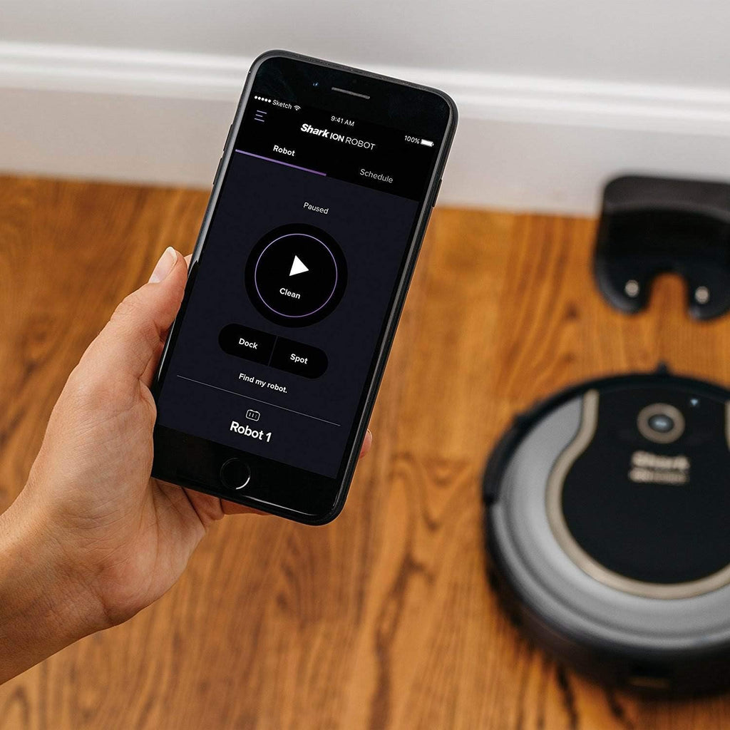 SHARK ION Robot Vacuum R75 WiFi-Connected, Voice Control Dual-Action Robotic Vacuum Carpet and Hard Floor Cleaner, Works with Alexa (RV750), Smoke