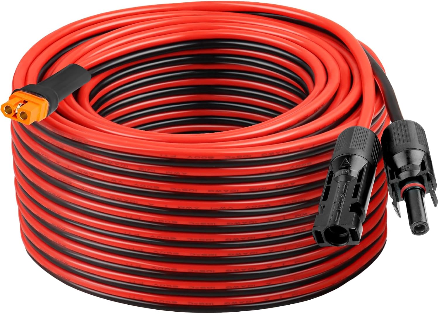 XRDS -RF Solar Panel Adapter Cable to XT60i 75FT - 10AWG XT60i Female Solar Cable Tinned Copper Wire with PVC Jacket, XT60i Solar Extension Cable for Power Station and Portable Generator