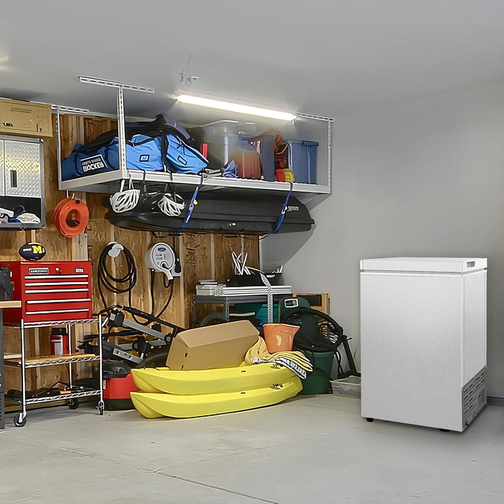COWSAR Deep Freezer 3.5 Cu.Ft Chest Freezers with 2 Removable Baskets, Top Open Door Compact Congelador, Adjustable 7 Temperature Control for Kitchen, Office, Dorm Apartment, Garage, Commercial