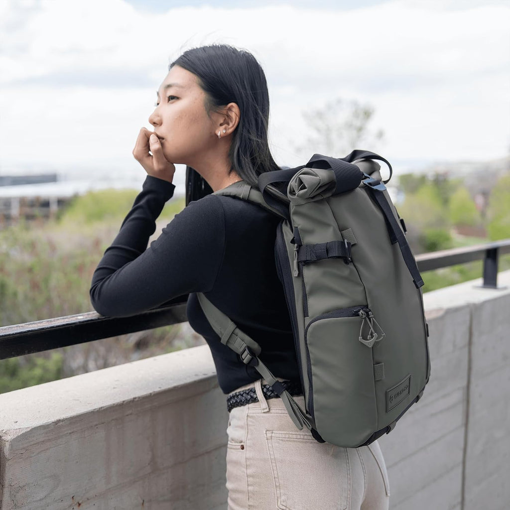 WANDRD PRVKE Rolltop 15L V4 Photography Bundle – Compact Travel Camera Backpack with Essential Camera Cube and Laptop Sleeve