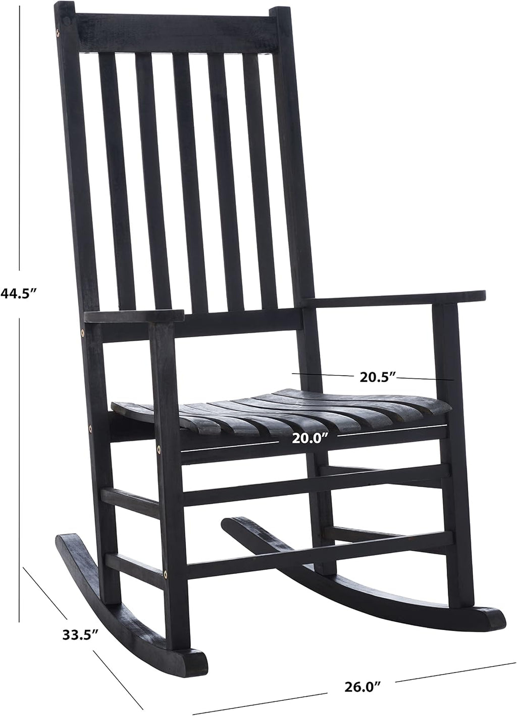 SAFAVIEH Outdoor Collection PAT7002 Chair, Black