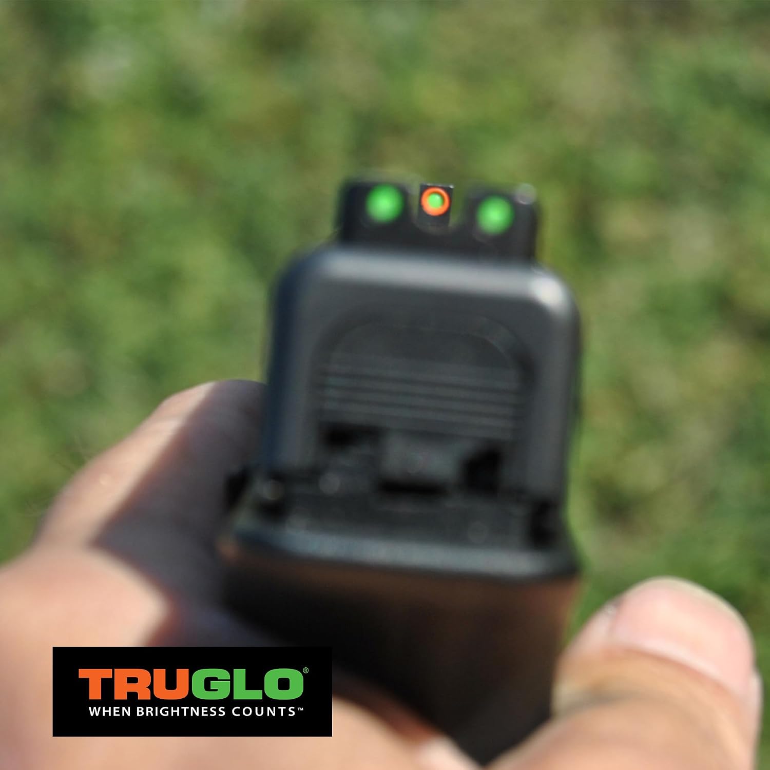 Truglo TFX PRO Handgun Sight, Glowing Shock Proof Tritium and Fiber Optic Night Sight for Handguns, Compact, Durable, and Snag Free Sight