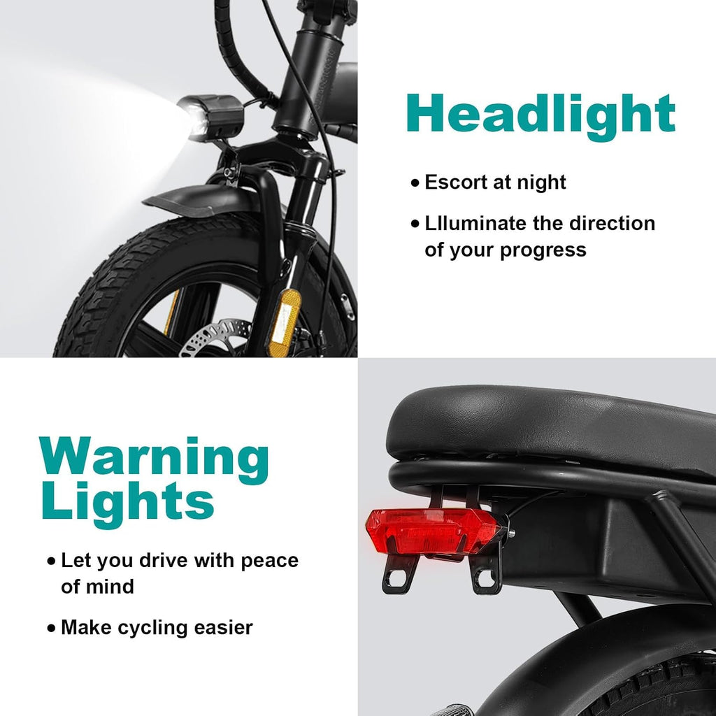 Electric Bike for Adults and Teens, Folding Ebike,Commuter City Foldable E Bike with 560W Motor and 48V 10Ah Battery, 24 MPH Speed Pedals Assist, Dual Disc Brakes,14' Compact Electric Bicycle