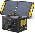 VTOMAN Jump 1500X Solar Generator with 110W Solar Panel, 828Wh Portable Power Station with 3 1500W (Peak 3000W) AC Outlets, 100W USB-C Output Fast Charge for Outdoor Camping, Home Backup, RV Travel