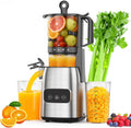 COWSAR Cold Press Juicer, Advanced Touch Controls Juicer Machines with 5.4' Wide Feed Chute, Quiet Motor High Juice Yield Slow Masticating Juicer for Whole Fruits & Vegetables