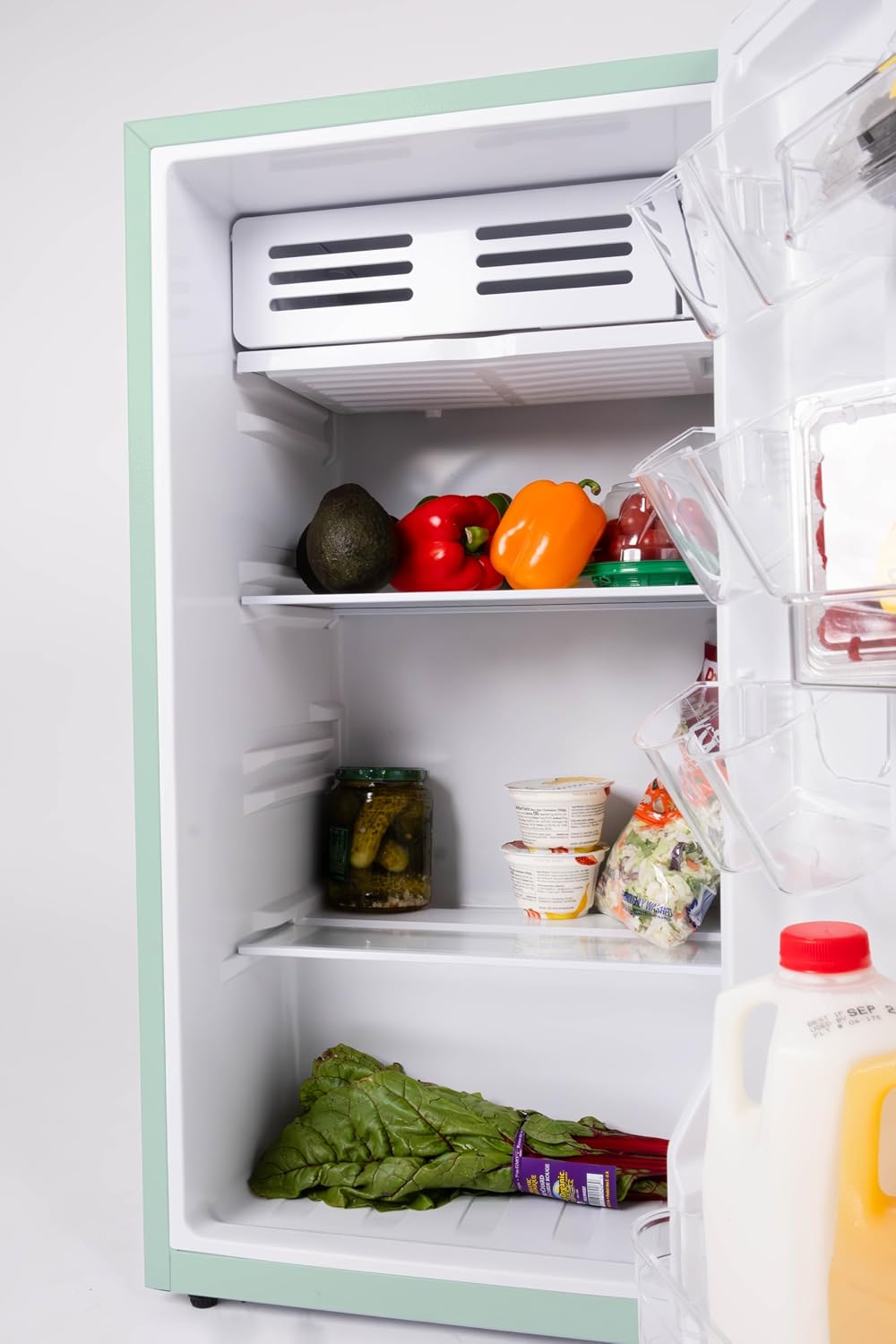 Frigidaire Refrigerator-Retro Mini Fridge Energy Saving-Adjustable Thermostat Control- Ideal for Dorm, Office, RV, Garage, Apartment 3.1 Cu Ft, GREEN