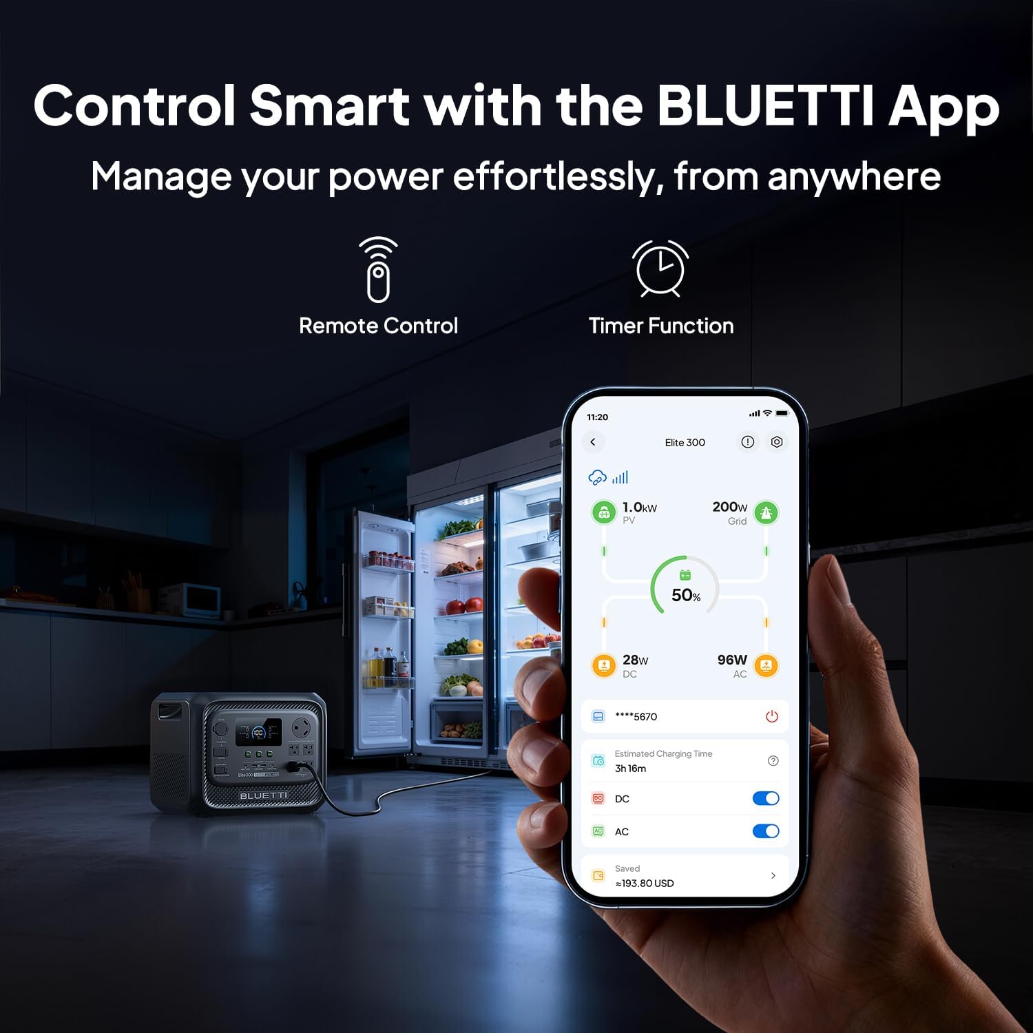 BLUETTI Elite 300 Solar Generator with 350W Solar Panel (Ship Separately), 3014.4Wh LFP Battery Backup with 2400W AC Outlets (4800W Surge), 3kWh Compact Power Station for Home Backup, Camping & RV Use